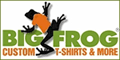 Big Frog Custom T-Shirt Franchise. Take A Big Leap Foward With A Big Frog Custom T-Shirt Franchise. Own an Affordable, Retail Franchise Business That Features Green Products And Professional Hours. Big Frog Custom T-Shirts is a retail franchise specializing in custom-made T-shirts and apparel. We utilize a cutting-edge, eco-friendly system that allows us to print orders of one to 100 customized t-shirts.