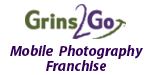 Grins 2 Go Mobile Photography Franchise.  Join the #1 Mobile Event and Portrait Photography Franchise.  A Brand You Can Trust.  Mobile, Home-Based Franchise.  Low Overhead. No Rent.  NO Photography Experience Needed.  Have you been searching for a franchise business for sale? Then you’ll love Grins 2 Go.  The Grins 2 Go® mobile photography franchise is a totally unique and fun business concept with virtually no competition and a huge market potential.